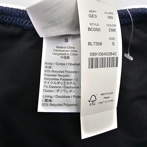 J. Crew Womans size S Curved Waist Cheeky Ribbed Bikini Bottom in Blue NEW - Picture 7 of 8